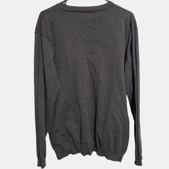 North End Men's Long Sleeve V-Neck Grey Pullover Sweater - Size Large - Picture 5 of 5